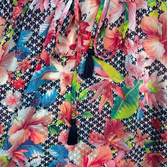 Tommy Bahama Tropical Floral Print Beach Resort Vacay Swim Coverup Dress Small - Picture 5 of 14